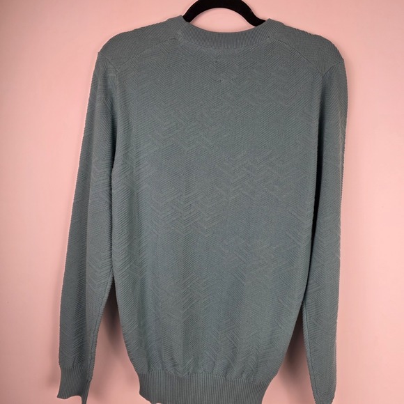 NWT Grafton Teal Textured Knit Crewneck Sweater Women's Size Small - Picture 7 of 9